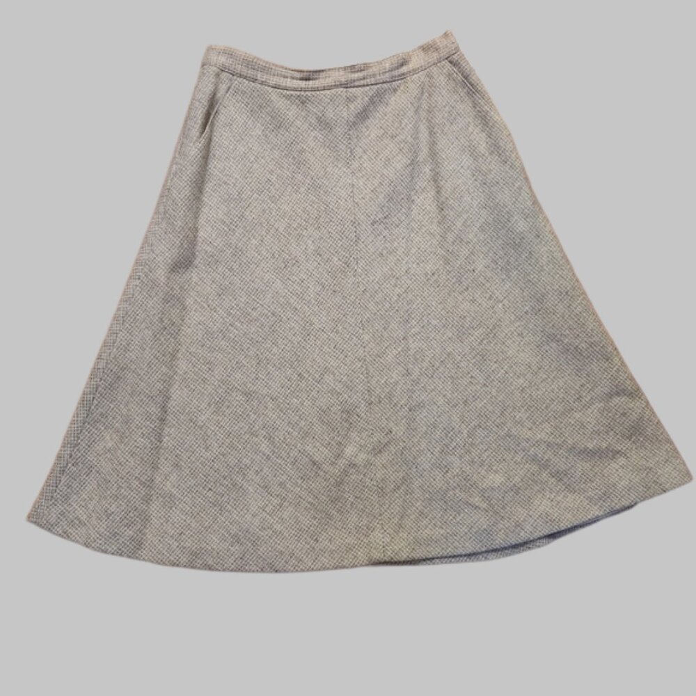 Evan Picone Vintage Pure Wool Cream Skirt | Size 10